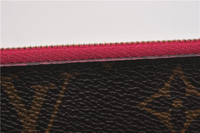 Authentic Louis Vuitton Monogram Neverfull Pouch Purse Clutch Bag Pink LV 6577F