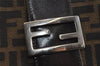 Authentic FENDI Vintage Zucca Shoulder Tote Bag Purse Canvas Leather Brown 6577I