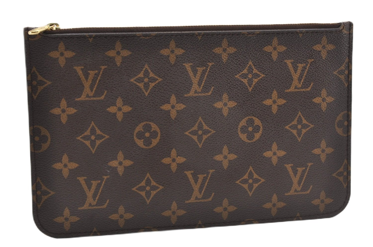 Authentic Louis Vuitton Monogram Neverfull Pouch Purse Clutch Bag LV 6578F