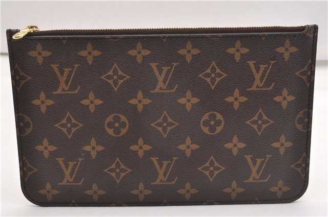 Authentic Louis Vuitton Monogram Neverfull Pouch Purse Clutch Bag LV 6578F