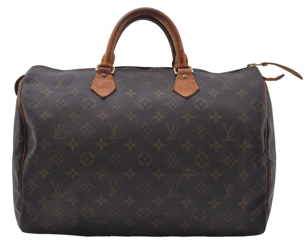 Authentic Louis Vuitton Monogram Speedy 35 Hand Boston Bag M41524 LV 6580D