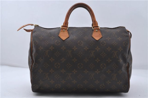 Authentic Louis Vuitton Monogram Speedy 35 Hand Boston Bag M41524 LV 6580D