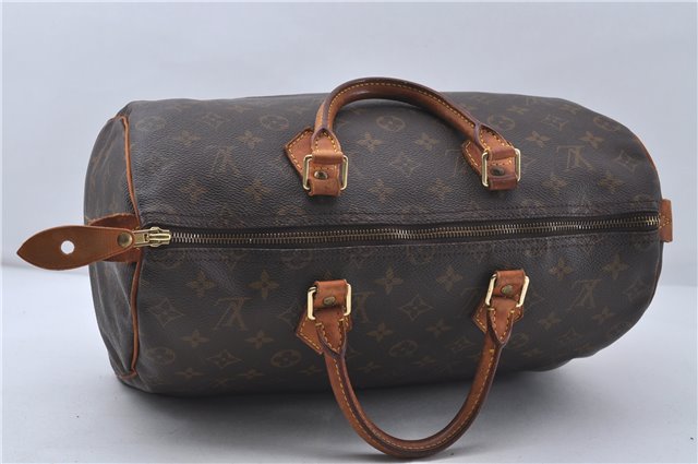 Authentic Louis Vuitton Monogram Speedy 35 Hand Boston Bag M41524 LV 6580D