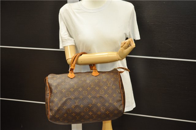 Authentic Louis Vuitton Monogram Speedy 35 Hand Boston Bag M41524 LV 6580D