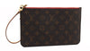 Authentic Louis Vuitton Monogram Neverfull Pouch Purse Clutch Bag Red LV 6580F