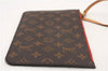 Authentic Louis Vuitton Monogram Neverfull Pouch Purse Clutch Bag Red LV 6580F