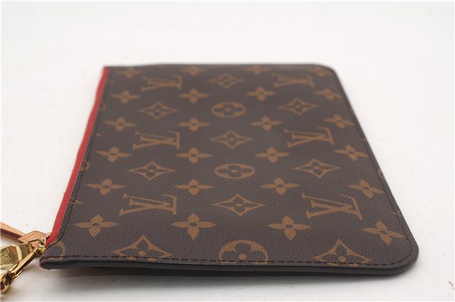 Authentic Louis Vuitton Monogram Neverfull Pouch Purse Clutch Bag Red LV 6580F