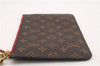 Authentic Louis Vuitton Monogram Neverfull Pouch Purse Clutch Bag Red LV 6580F