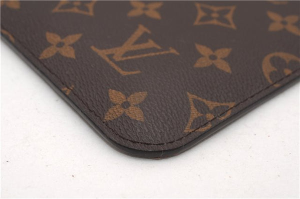 Authentic Louis Vuitton Monogram Neverfull Pouch Purse Clutch Bag Red LV 6580F