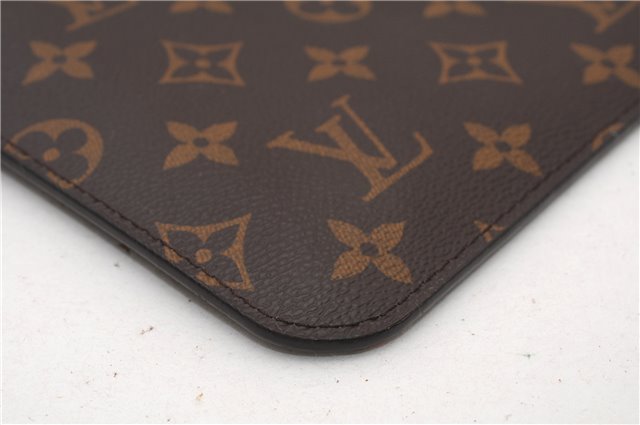 Authentic Louis Vuitton Monogram Neverfull Pouch Purse Clutch Bag Red LV 6580F