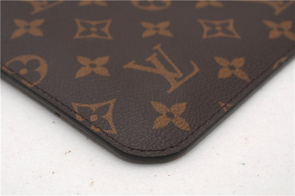 Authentic Louis Vuitton Monogram Neverfull Pouch Purse Clutch Bag Red LV 6580F