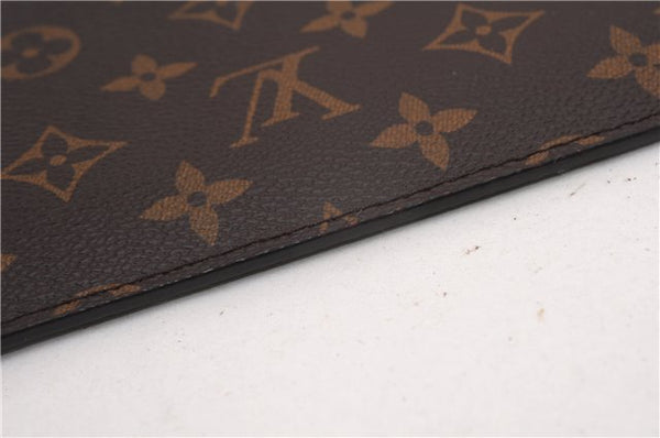 Authentic Louis Vuitton Monogram Neverfull Pouch Purse Clutch Bag Red LV 6580F