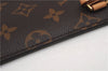 Authentic Louis Vuitton Monogram Neverfull Pouch Purse Clutch Bag Red LV 6580F
