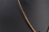 Authentic Christian Dior Gold Tone Rhinestone Chain Pendant Necklace CD 6580I