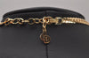 Authentic Christian Dior Gold Tone Rhinestone Chain Pendant Necklace CD 6580I