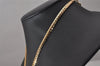 Authentic Christian Dior Gold Tone Rhinestone Chain Pendant Necklace CD 6580I