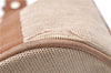 Authentic HERMES Sakuso PM Hand Tote Bag Canvas Leather Beige Brown 6581C