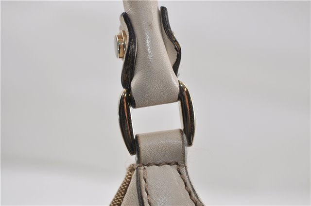 Authentic GUCCI Abbey Shoulder Tote Bag GG Canvas Leather 189835 Brown 6582D