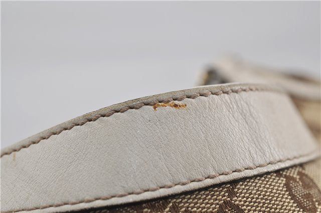 Authentic GUCCI Abbey Shoulder Tote Bag GG Canvas Leather 189835 Brown 6582D