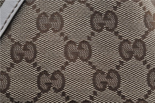 Authentic GUCCI Abbey Shoulder Tote Bag GG Canvas Leather 189835 Brown 6582D