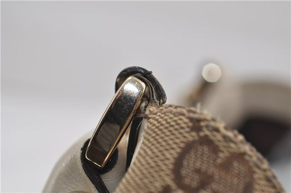 Authentic GUCCI Abbey Shoulder Tote Bag GG Canvas Leather 189835 Brown 6582D