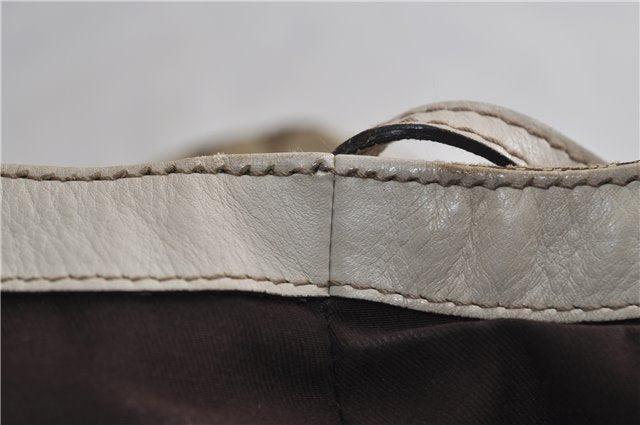 Authentic GUCCI Abbey Shoulder Tote Bag GG Canvas Leather 189835 Brown 6582D