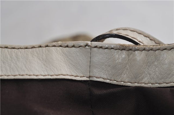 Authentic GUCCI Abbey Shoulder Tote Bag GG Canvas Leather 189835 Brown 6582D