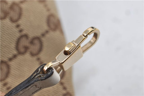 Authentic GUCCI Abbey Shoulder Tote Bag GG Canvas Leather 189835 Brown 6582D