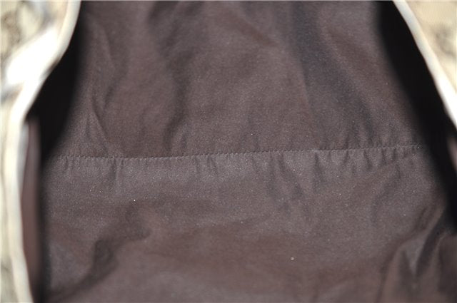 Authentic GUCCI Abbey Shoulder Tote Bag GG Canvas Leather 189835 Brown 6582D