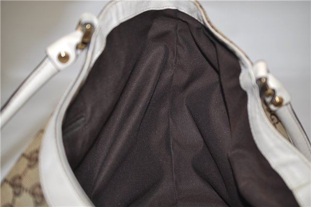 Authentic GUCCI Abbey Shoulder Tote Bag GG Canvas Leather 189835 Brown 6582D