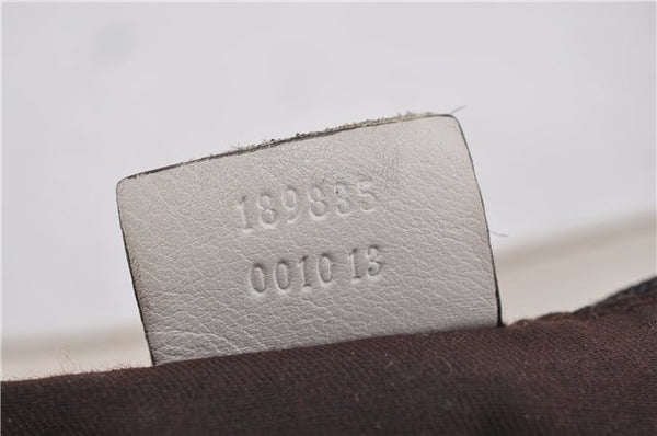 Authentic GUCCI Abbey Shoulder Tote Bag GG Canvas Leather 189835 Brown 6582D