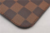 Auth Louis Vuitton Damier Neverfull Pouch Purse Clutch Rose Ballerine Pink 6582F