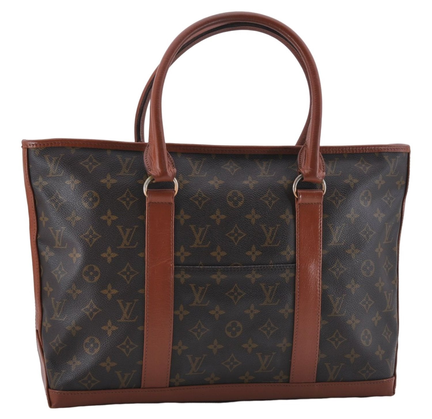 Auth Louis Vuitton Monogram Sac Weekend PM Vintage Tote Hand Bag M42425 LV 6585D