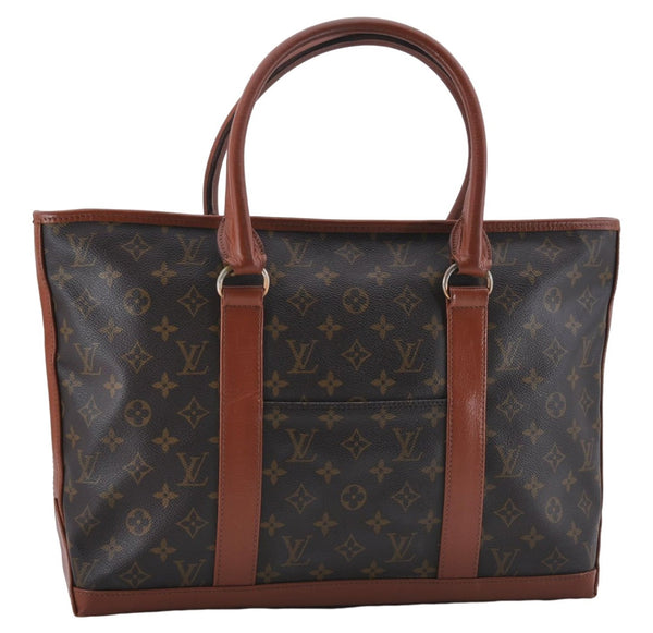 Auth Louis Vuitton Monogram Sac Weekend PM Vintage Tote Hand Bag M42425 LV 6585D