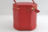 Authentic Louis Vuitton Epi Cannes Red Cosmetic Hand Bag Purse M48037 LV 6585I