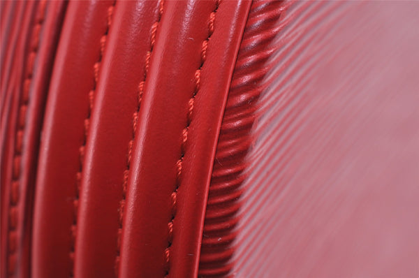 Authentic Louis Vuitton Epi Cannes Red Cosmetic Hand Bag Purse M48037 LV 6585I