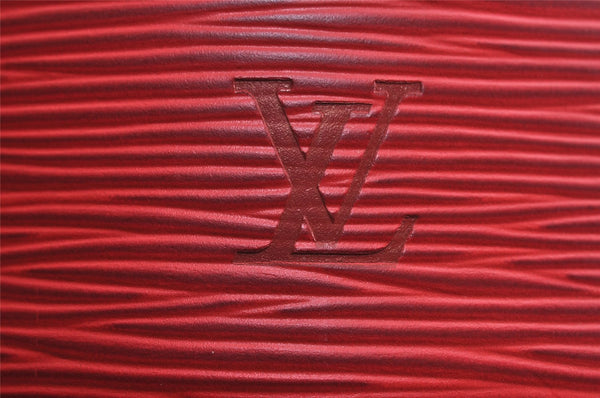 Authentic Louis Vuitton Epi Cannes Red Cosmetic Hand Bag Purse M48037 LV 6585I