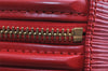 Authentic Louis Vuitton Epi Cannes Red Cosmetic Hand Bag Purse M48037 LV 6585I