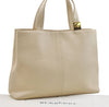 Authentic BURBERRY Vintage Leather Shoulder Hand Bag Purse Ivory 6586C