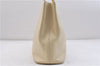 Authentic BURBERRY Vintage Leather Shoulder Hand Bag Purse Ivory 6586C