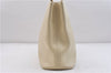 Authentic BURBERRY Vintage Leather Shoulder Hand Bag Purse Ivory 6586C