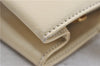 Authentic BURBERRY Vintage Leather Shoulder Hand Bag Purse Ivory 6586C