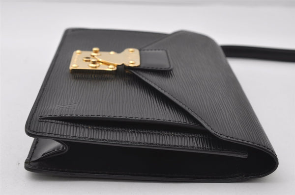 Auth Louis Vuitton Epi Pochette Sellier Dragonne Clutch Bag M52612 Black 6586I