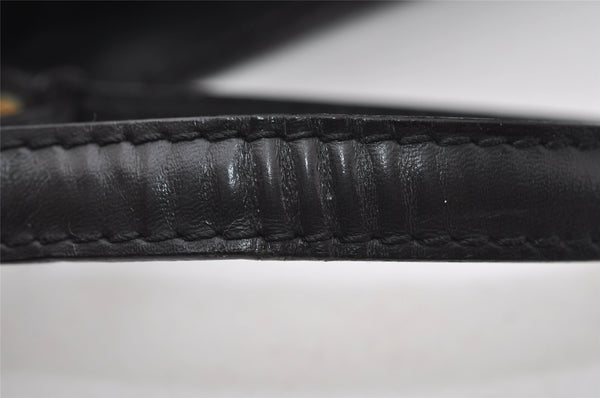 Auth Louis Vuitton Epi Pochette Sellier Dragonne Clutch Bag M52612 Black 6586I