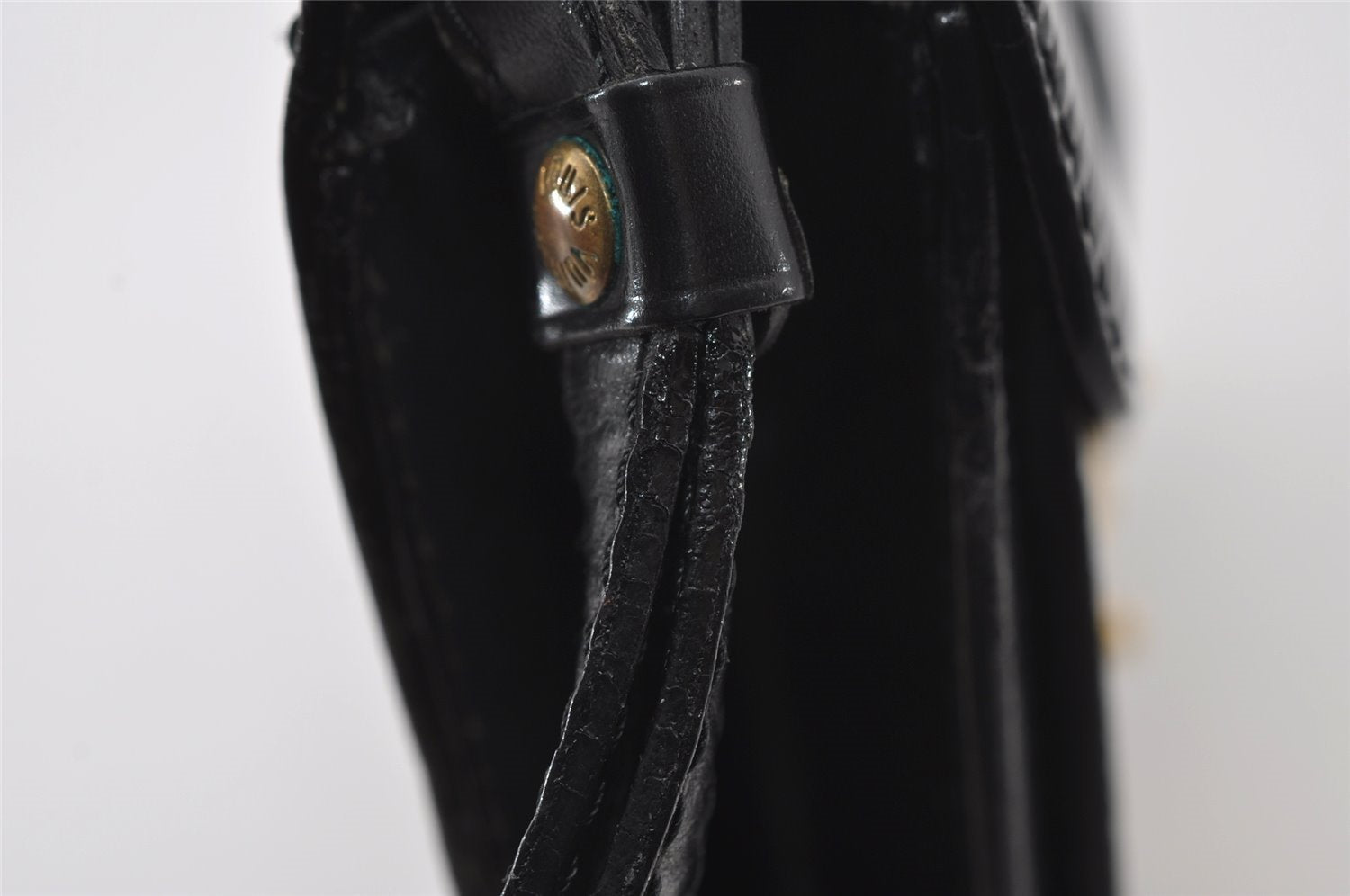 Auth Louis Vuitton Epi Pochette Sellier Dragonne Clutch Bag M52612 Black 6586I