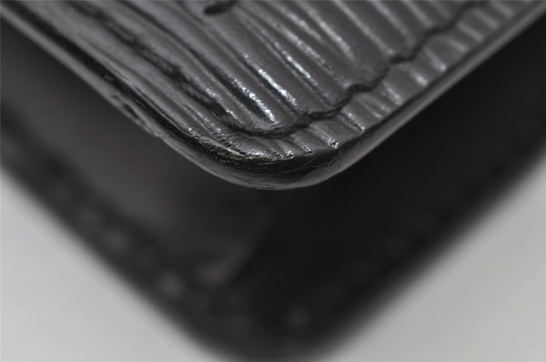 Auth Louis Vuitton Epi Pochette Sellier Dragonne Clutch Bag M52612 Black 6586I