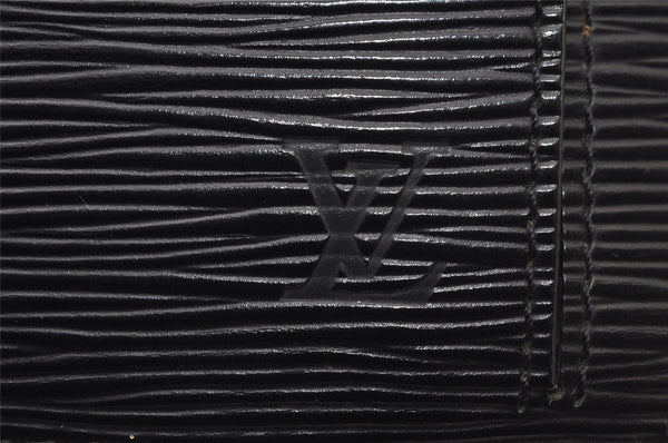 Auth Louis Vuitton Epi Pochette Sellier Dragonne Clutch Bag M52612 Black 6586I