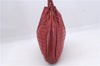 Authentic BOTTEGA VENETA Intrecciato Leather Shoulder Tote Bag Red 6589D