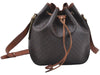 Authentic CELINE Macadam Blason Shoulder Cross Body Bag PVC Leather Brown 6590D