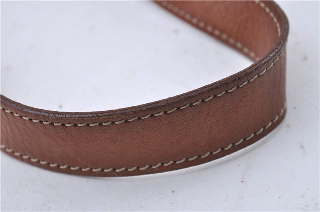 Authentic CELINE Macadam Blason Shoulder Cross Body Bag PVC Leather Brown 6590D
